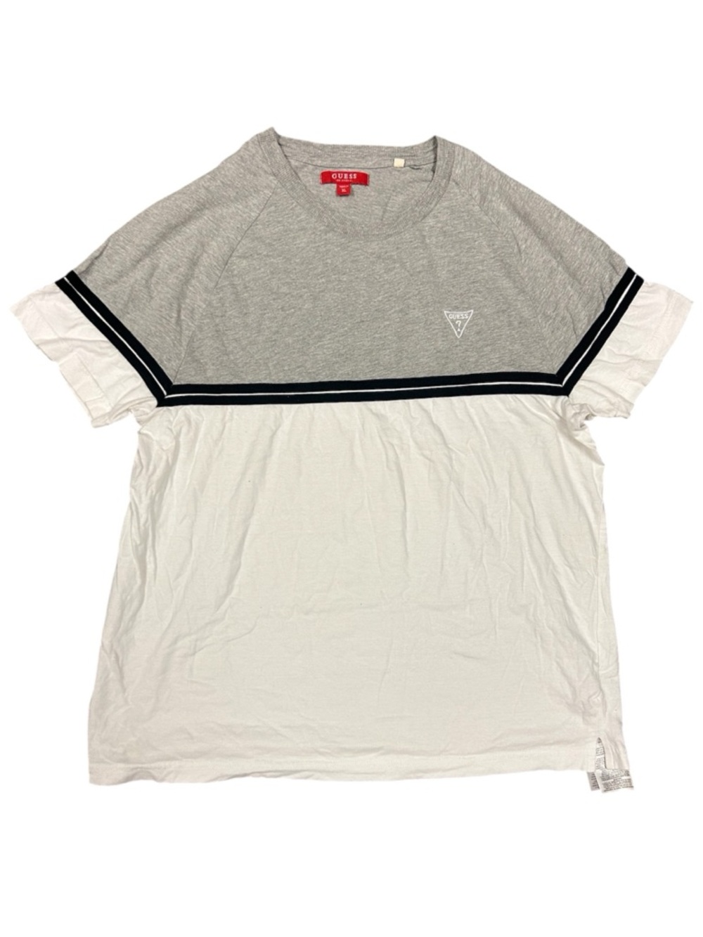 GUESS Women’s Colorblock Short Sleeve Top Size XL